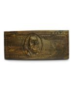 Dollar Shaped Carving From Walnut