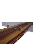 Орехова етажерка със стъклени рафтове - Image 2