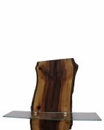 Орехова етажерка със стъклени рафтове - Image 3