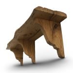 Тройна полица за фермерски къщи от възстановен дъб