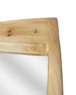 Reclaimed Elm Wood Rectangular Wave Framed Mirror - Image 2