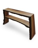 Walnut Shelf Unit With Bark Live-Edge - Image 4