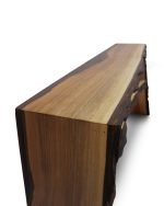Walnut Shelf Unit With Bark Live-Edge - Image 5