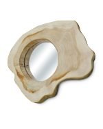 Cypress Wood Circular Framed Mirror