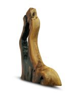 Irregular Asymmetrical Shaped Walnut Mirror - Image 2