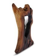 Irregular Asymmetrical Shaped Walnut Mirror - Image 3