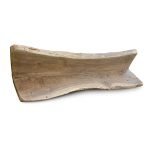 Възстановена дъбова плаваща етажерка със заден панел