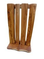 Reclaimed Elm Shelf With Slatted Back