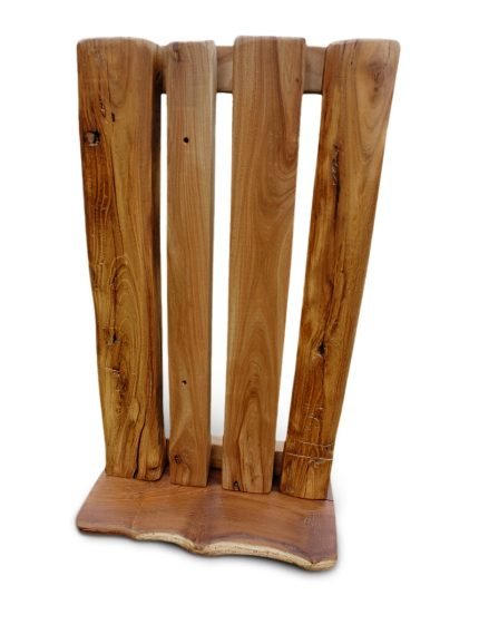 Reclaimed Elm Shelf With Slatted Back