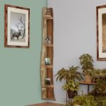 Възстановено съхранение на ъгъла на бряста с дървени рафтове