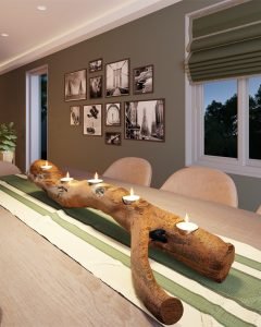 Extra Long Multi Tealight Holder From Salvaged Pear