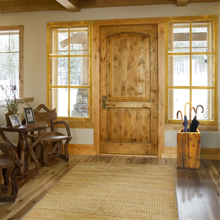 Square Reclaimed Wood Umbrella Holder