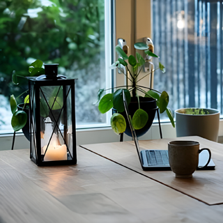 Metal And Glass Lantern