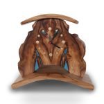 Blue Resin Elm Mantle Clock