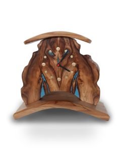 Blue Resin Elm Mantle Clock