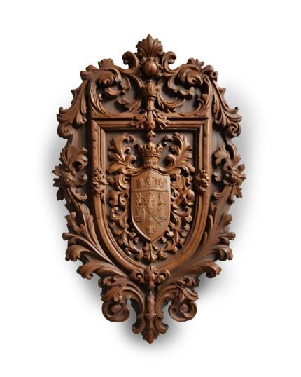 Hand Carved Family Coat of Arms/Crest