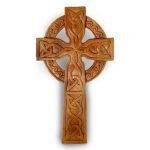 Hand-carved Celtic Cross Wall Hanging