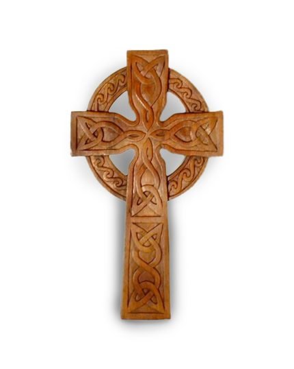 Hand-carved Celtic Cross Wall Hanging