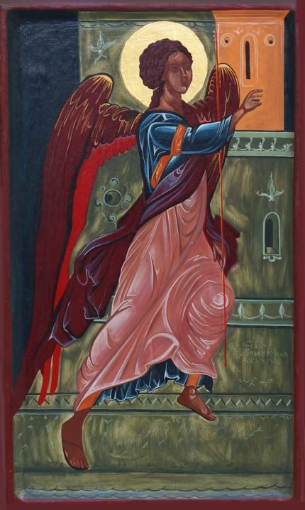 Християнска православна византийска икона на Архангел Гавраил