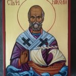 Християнска православна византийска икона на Свети Николай