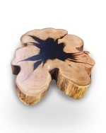 Black Resin Oak Slice Coffee Table - Image 2