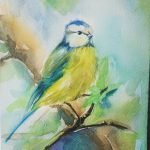 Watercolor Painting of Small Bird