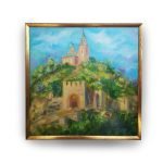Painting of Tsarevets Fortress in Veliko Tarnovo