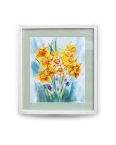 Watercolor Painting of Daffodils