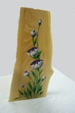 Спасена акациева табела с ръчно рисувани лилави ириси - Image 5