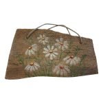 Reclaimed Oak Plaque with Hand-painted Daisies