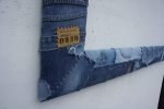 Large Mirror Frame Covered with Upcycled Denim - Image 3
