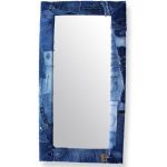 Large Mirror Frame Covered with Upcycled Denim