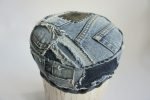 Tree Stump Stool with Padded Upcycled Denim Top Cover - Image 4