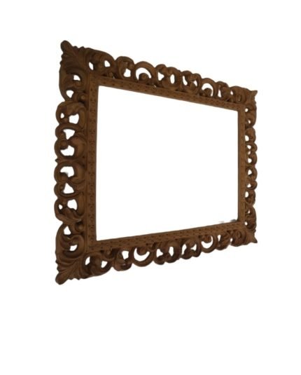 Декоративна флорална резбована дъбова рамка за снимки